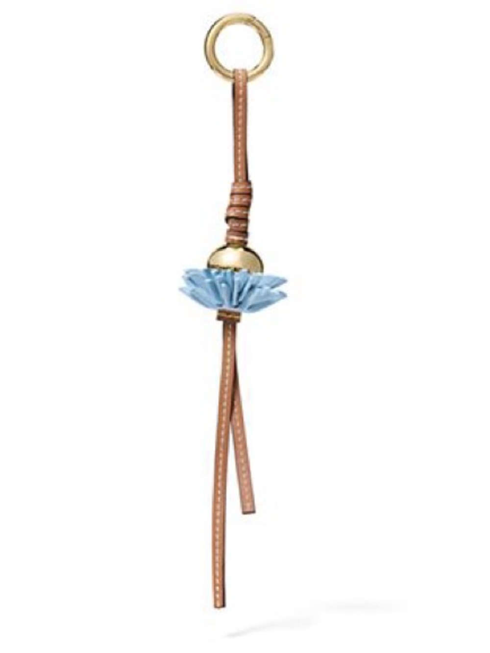 Michael Kors Leather Tassel Charm with Gold Accent & Blue Flower - Picture 4 of 5